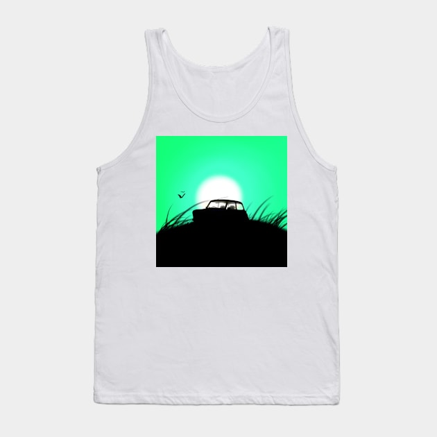 Classic Mini Sunset Green Tank Top by jdm1981